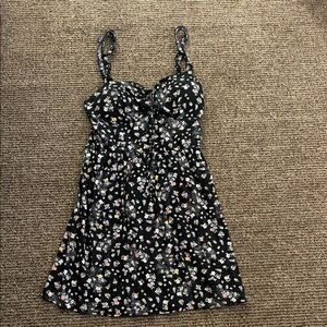 AUW Black Floral Dress